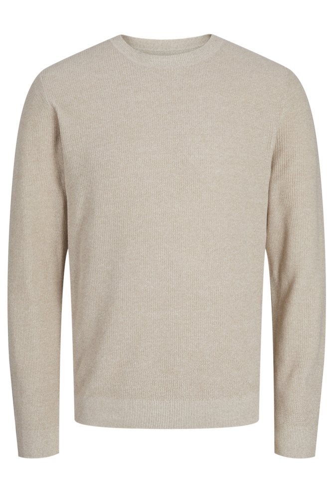 JPRCCLUCAS STRUCTURE KNIT CREW NECK 12259647 PURE CASHMERE/TWIST