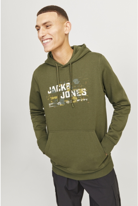 Jack & Jones jcooutdoor logo sweat hood sn