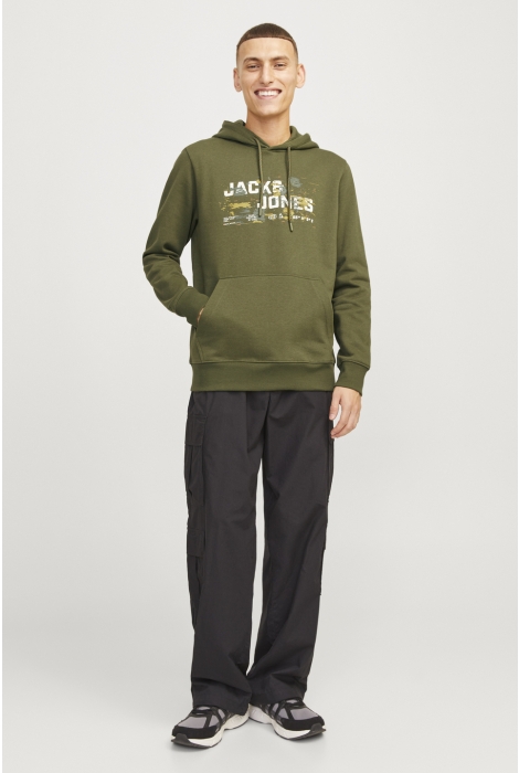 Jack & Jones jcooutdoor logo sweat hood sn