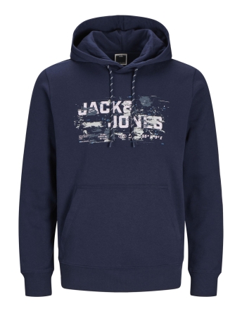 Jack & Jones Trui JCOOUTDOOR LOGO SWEAT HOOD SN 12261670 Navy Blazer