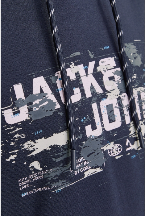 Jack & Jones jcooutdoor logo sweat hood sn