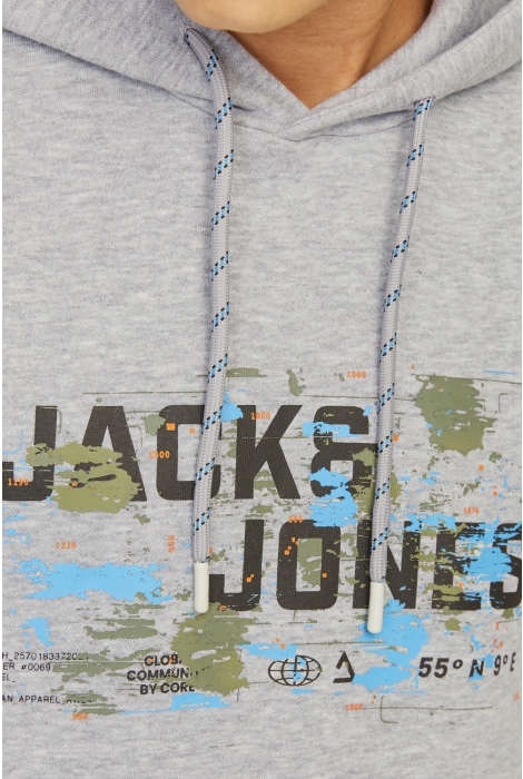 Jack & Jones jcooutdoor logo sweat hood sn