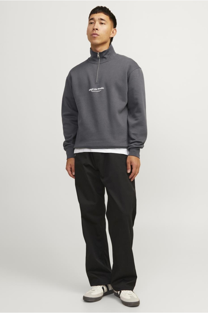 JORVESTERBRO SWEAT QUARTER ZIP HN N 12241777 IRON GATE