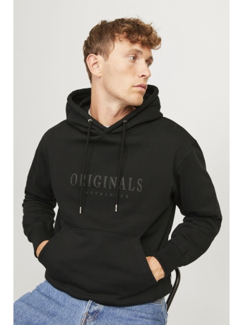 Jack & Jones Trui JORFREDERIKSBERG SWEAT HOOD SN 12262811 BLACK