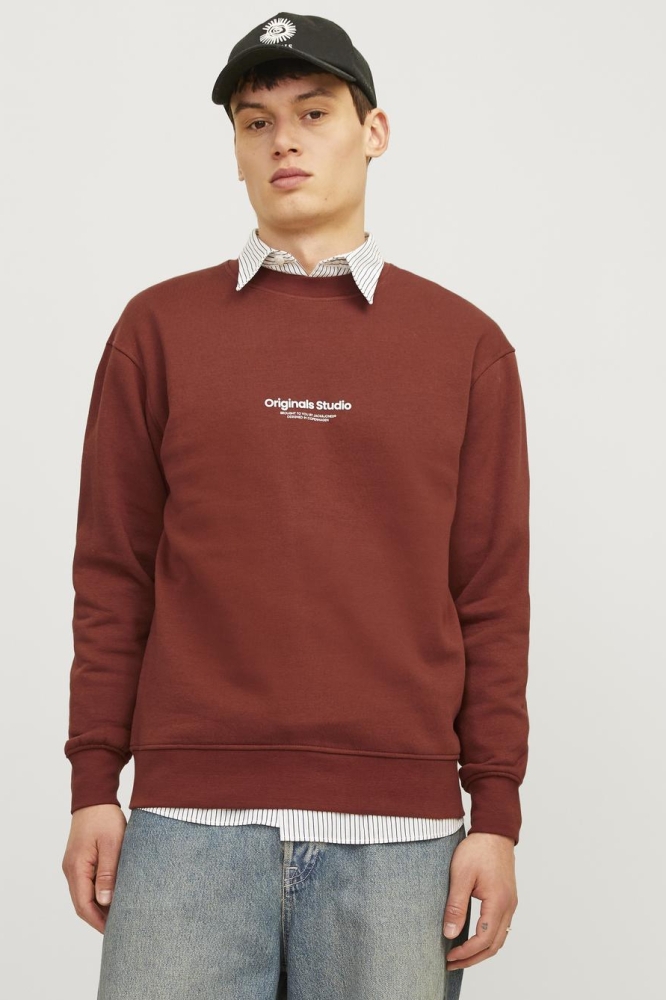 JORVESTERBRO SWEAT CREW NECK NOOS 12241694 BRANDY BROWN