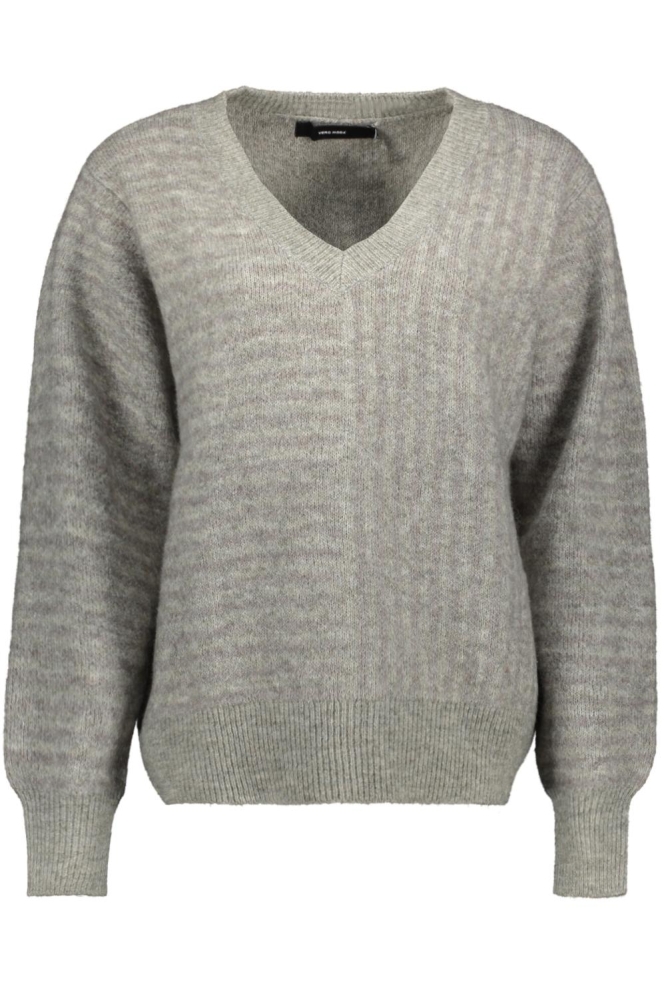 VMURANUS LS V-NECK PULLOVER GA BF 10309599 Light Grey Melange/W. MEDIUM