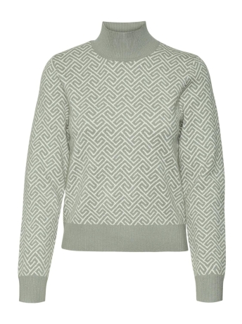 Vero Moda Trui VMARIA ART LS HIGH-NECK PULLOVER GA 10314509 BIRCH/W. GRIFFIN