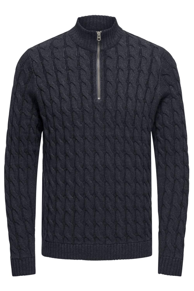 ONSKICKER LIFE REG 3 CABLE HALF ZIP 22031012 DARK NAVY