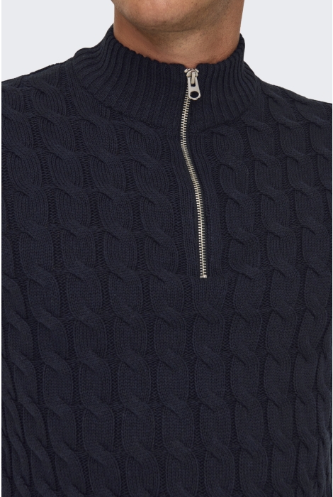 Only & Sons onskicker life reg 3 cable half zip