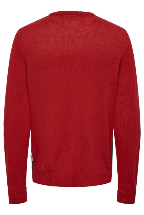 Only & Sons onsxmas reg 5 placement crew knit