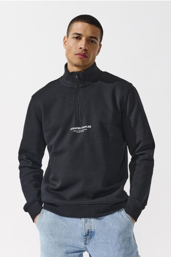 Only & Sons Trui ONSCURATED REG HALF ZIP SWEAT 22030922 Black