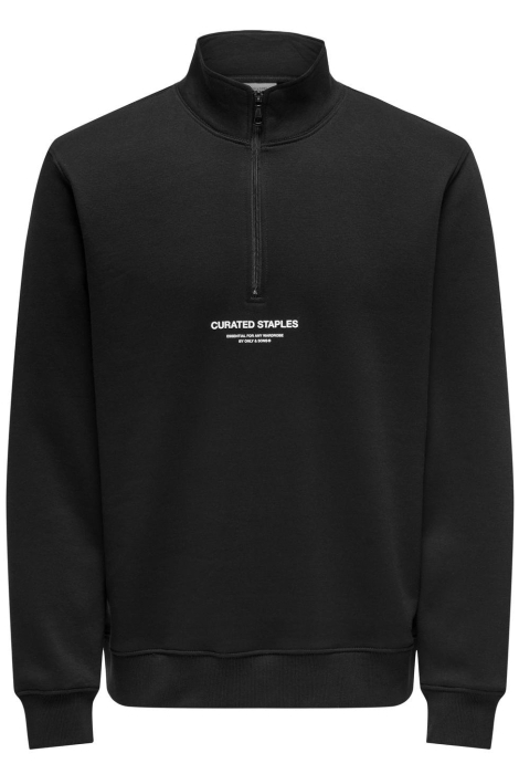 Only & Sons onscurated reg half zip sweat