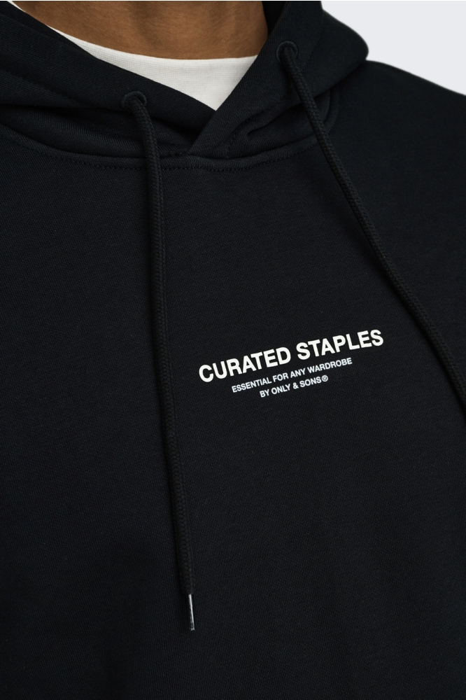 ONSCURATED REG HOODIE SWEAT 22030921 Black