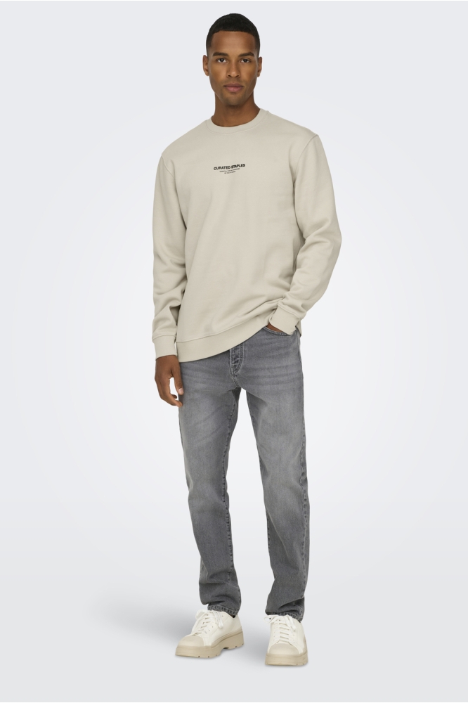 ONSCURATED REG CREW NECK SWEAT 22030923 Silver Lining