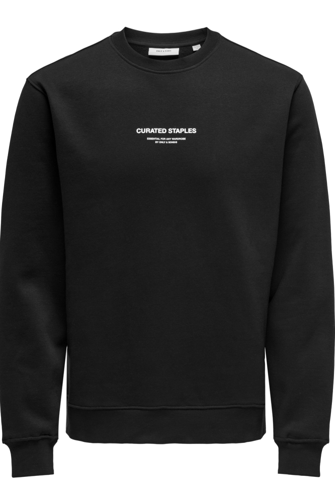 ONSCURATED REG CREW NECK SWEAT 22030923 Black