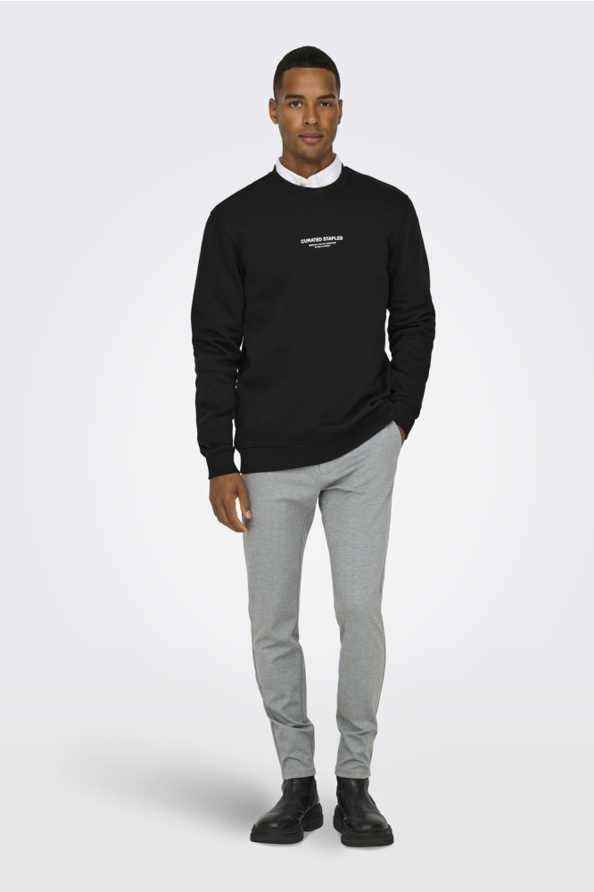 ONSCURATED REG CREW NECK SWEAT 22030923 Black