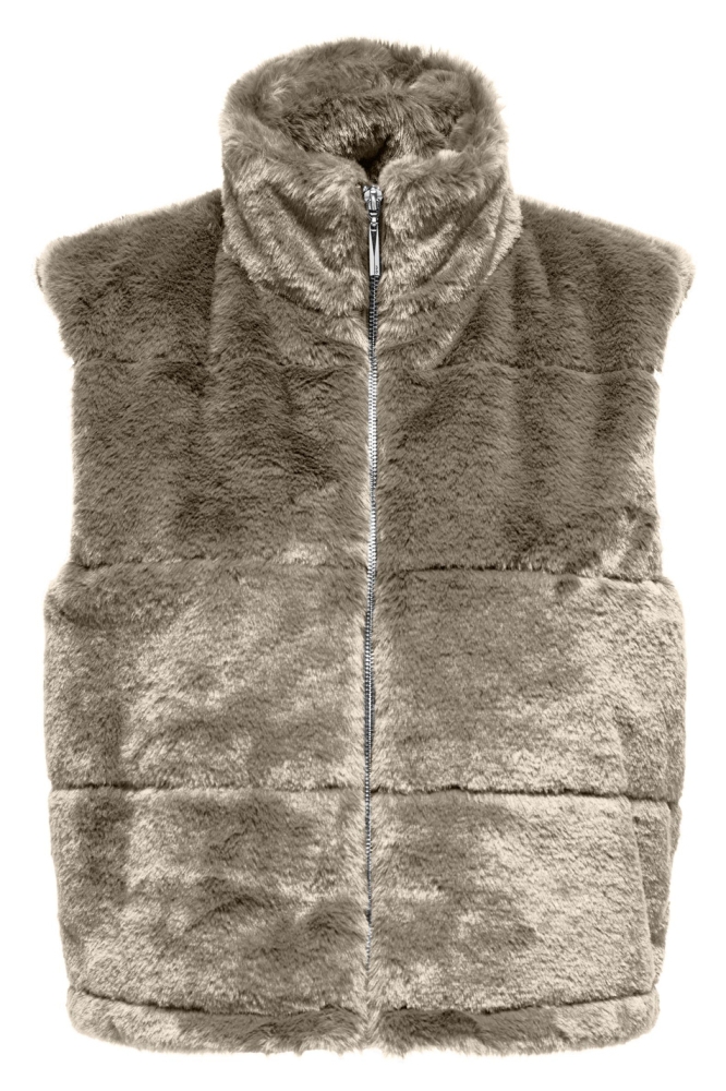 ONLVIDA FAUX FUR WAISTCOAT CC OTW 15322106 Weathered Teak