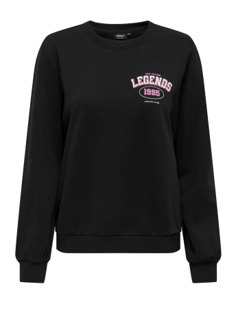Only Trui ONLKIMMIE L/S O-NECK CC SWT 15327105 BLACK/LEGENDS