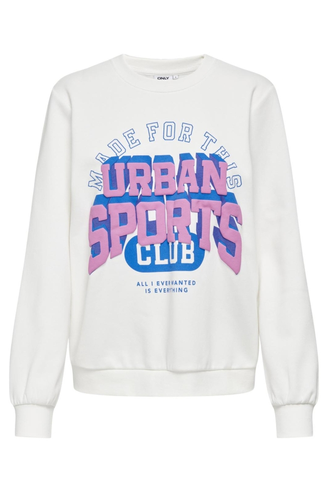 ONLKIMMIE L/S O-NECK CC SWT 15327105 CLOUD DANCER/URBAN