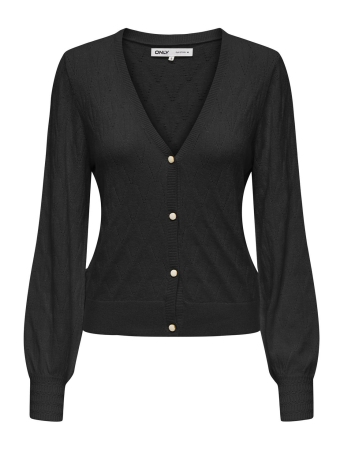 Only Vest ONLFRIDA LIFE LS V-NECK CARDIGAN CC 15324719 BLACK