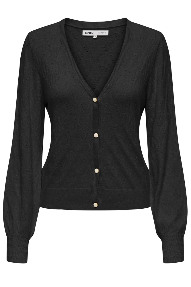 ONLFRIDA LIFE LS V-NECK CARDIGAN CC 15324719 BLACK