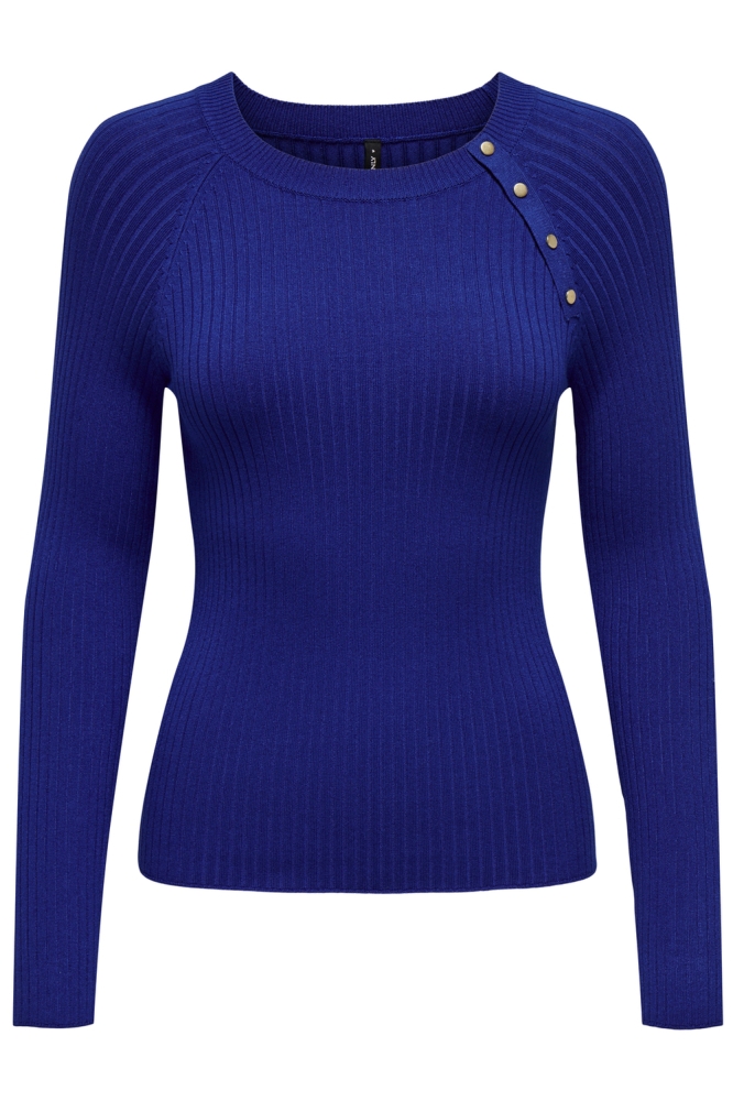 ONLMEDDI LS BUTTON DETAIL O-NECK 15324606 SODALITE BLUE