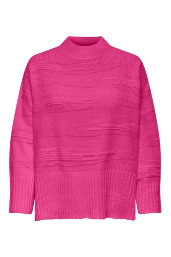 Only Trui ONLIMA LS LOOSE STRUC HIGHNECK CC K 15324514 FUCHSIA PURPLE