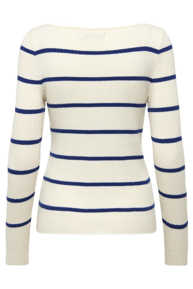 ONLIBI LS RIB BOATNECK CC KNT 15324644 WHITECAP GRAY/SODALITE B