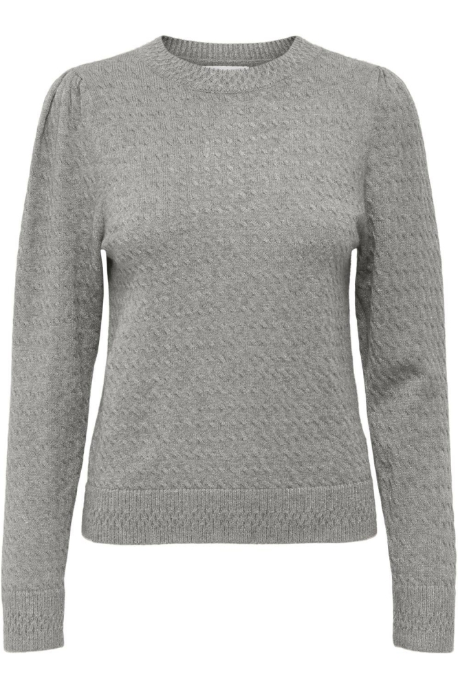 ONLKATIA LS PUFF O-NECK CC KNT 15324668 MEDIUM GREY/ MELANGE