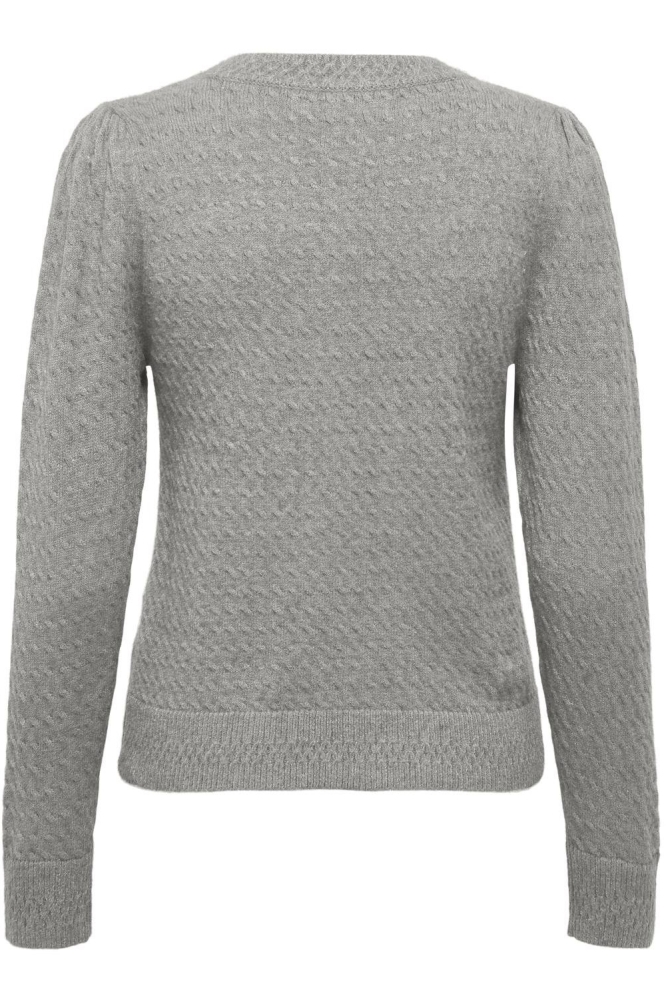 ONLKATIA LS PUFF O-NECK CC KNT 15324668 MEDIUM GREY/ MELANGE