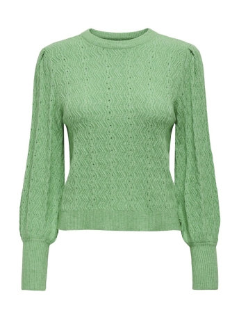 Only Trui ONLKATIA LS STRUC PUFF ONECK CC KNT 15294087 ISLAND GREEN