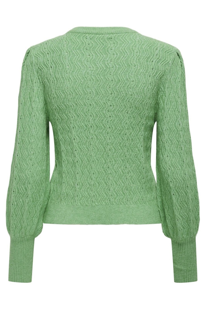 ONLKATIA LS STRUC PUFF ONECK CC KNT 15294087 ISLAND GREEN