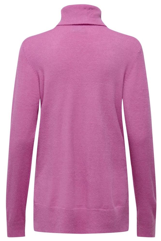 ONLIBI LS LONG SLIT ROLLNECK CC KNT 15324689 Super Pink