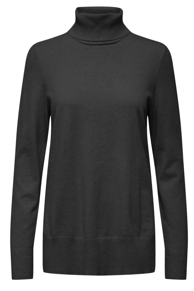 ONLIBI LS LONG SLIT ROLLNECK CC KNT 15324689 Black