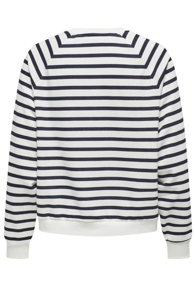 ONLJUDY L/S STRIPE HEART O-NECK CS 15327852 Cloud Dancer/Night Sky