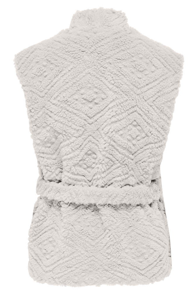 ONLGANJA TEDDY WAISTCOAT LIFE CC OT 15323257 WHITE SAND