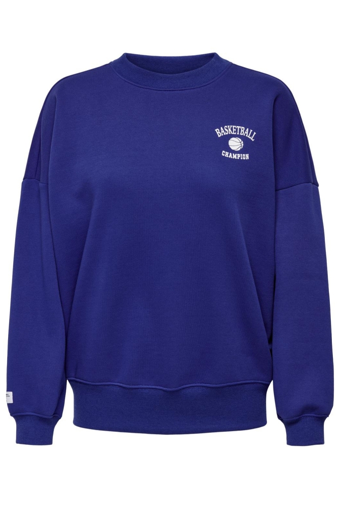 ONLWENDIE L/S BASKET O-NECK SWT 15329800 CLEMATIS BLUE/BASKETBALL