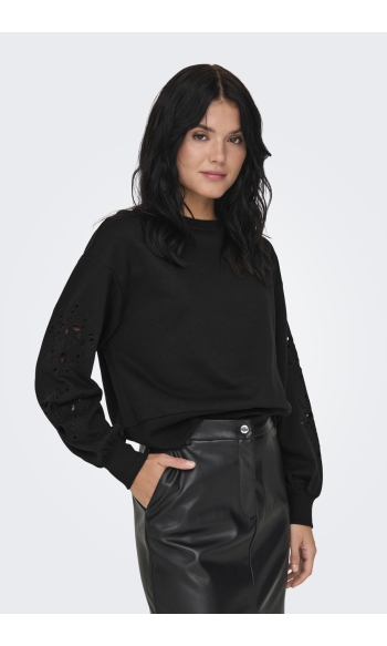 ONLWINNIE L/S O-NECK SWT 15303920 Black/Romantic