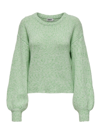 Only Trui ONLJULIANA LS O-NECK KNT 15328259 Absinthe Green/Birch Mela