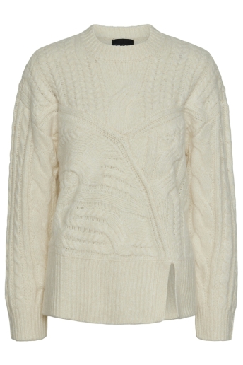 Pieces Trui PCNABLE LS ONECK KNIT BC 17151152 Egret