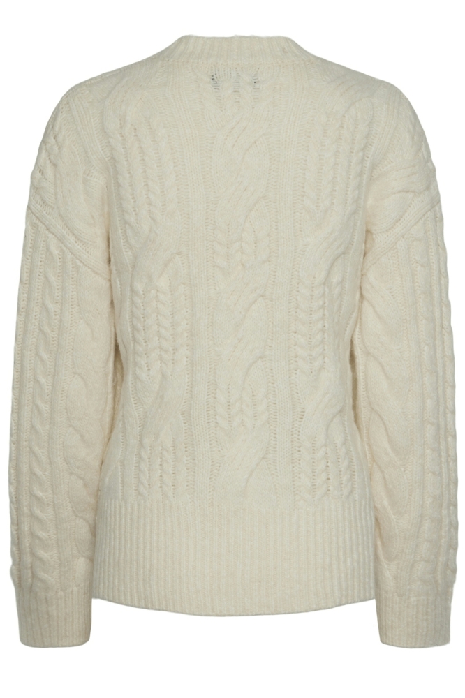 PCNABLE LS ONECK KNIT BC 17151152 Egret