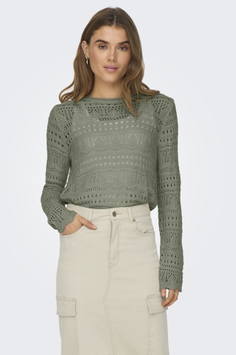 Jacqueline de Yong Trui JDYSUN LAY L/S BOATNECK PULLOV. KNT 15287384 DEEP LICHEN GREEN