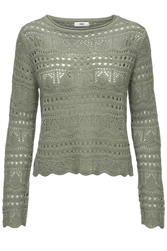 JDYSUN LAY L/S BOATNECK PULLOV. KNT 15287384 DEEP LICHEN GREEN