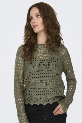 Jacqueline de Yong Trui JDYSUN LAY L/S BOATNECK PULLOV. KNT 15287384 IVY GREEN