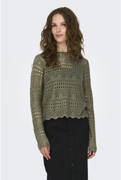 Jacqueline de Yong jdysun lay l/s boatneck pullov. knt