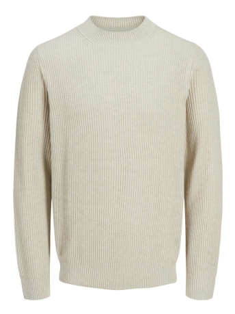 Jack & Jones Trui JPRBLALIAM KNIT MOCK NECK 12273146 Greige/Melange