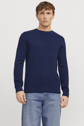 Jack & Jones Trui JPRBLUNOAH KNIT CREW NECK BF LN 12265328 NIGHT SKY/TWIST/FULL