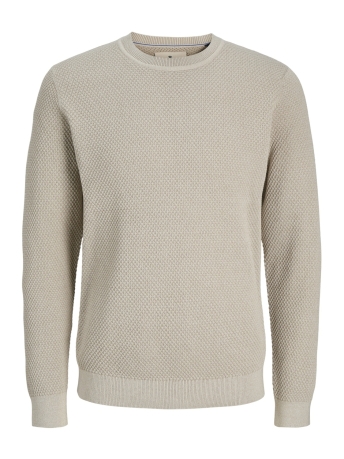 Jack & Jones Trui JPRBLUNOAH KNIT CREW NECK BF LN 12265328 FEATHER GRAY/TWIST/FULL