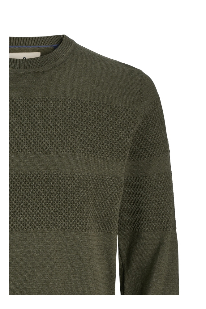 JPRBLUNOAH KNIT CREW NECK BF LN 12265328 OLIVE NIGHT/TWIST/PLAC