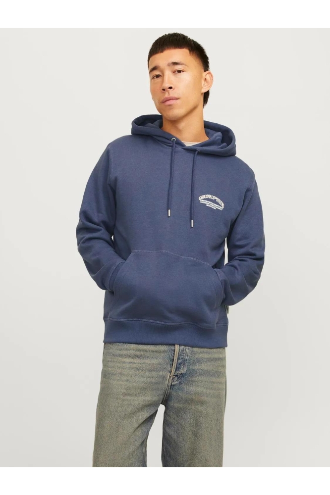 JORFREDERIKSBERG MARGATE SWEAT HOOD 12265823 NIGHTSHADOW BLU/SCAN